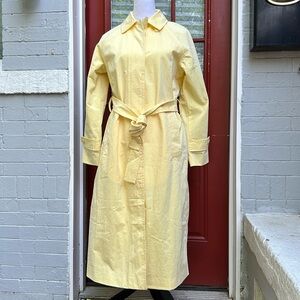 Madewell Yellow Belted Trench Coat